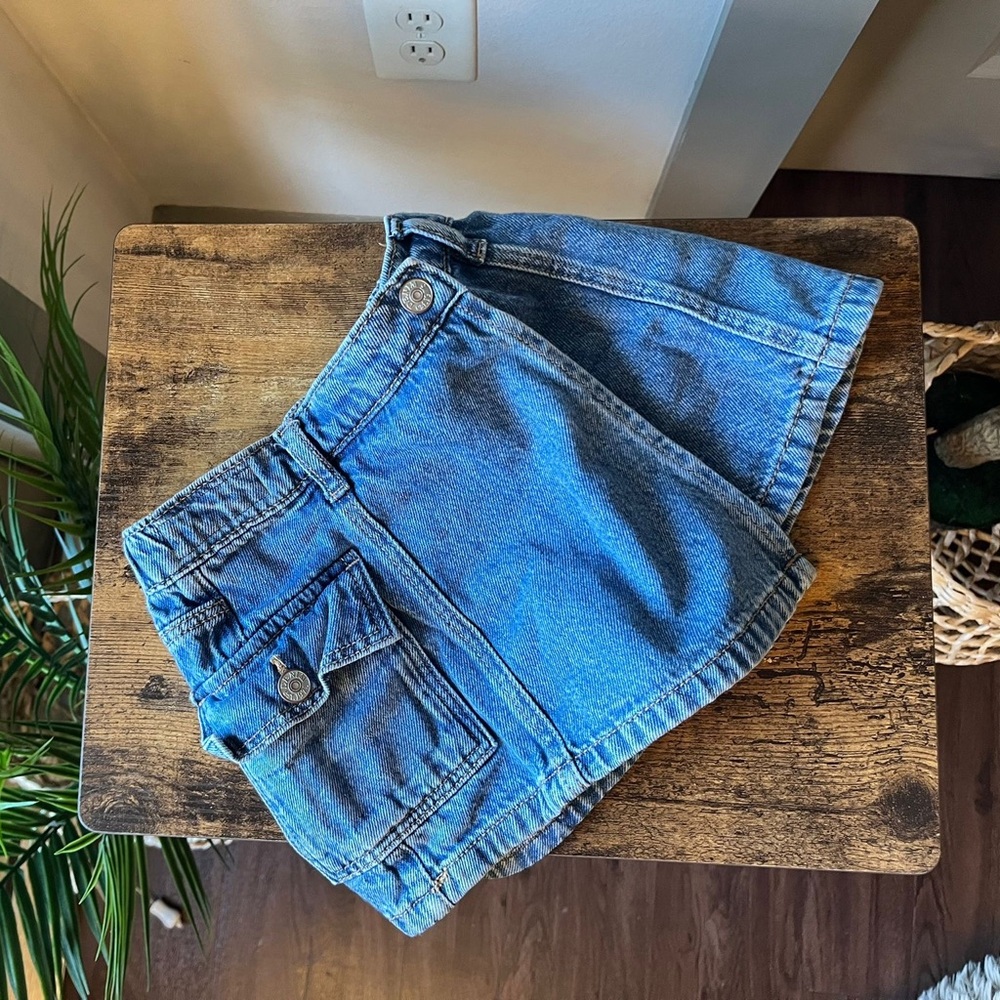 Zara Light Blue Jean Shorts